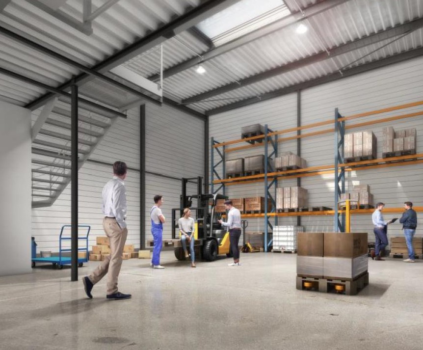 For sale or to let – Business premises ranging from 741 m² to 11,586 m² in the ZA Turquerie business park in Calais – Pas-de-Calais (62)