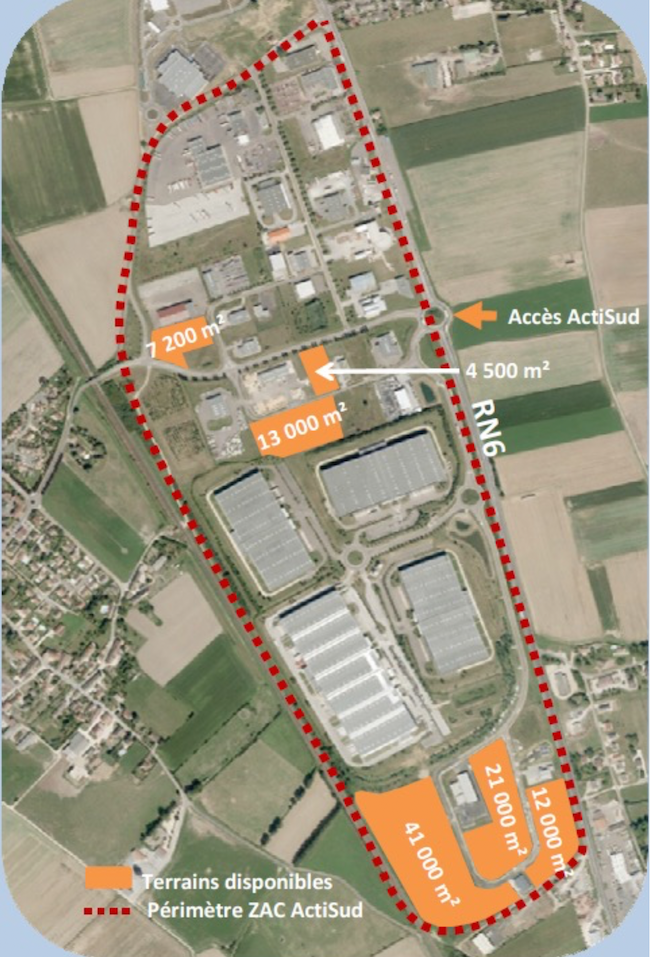For sale – 6.5 ha of land in the Actisud zone in Saône-et-Loire (71)