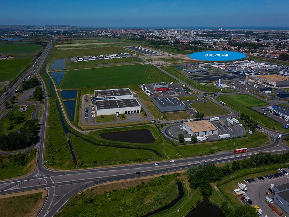 For sale – Industrial plots ranging from 3,515 to 22,556 m² in the Turquerie Business Park in Calais – Pas-de-Calais (62)