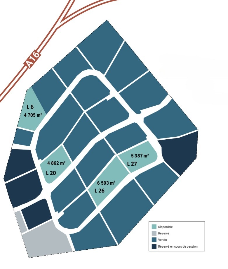 For sale – Industrial plots of 4,705 and 4,862 m² in Calais – Pas-de-Calais (62)