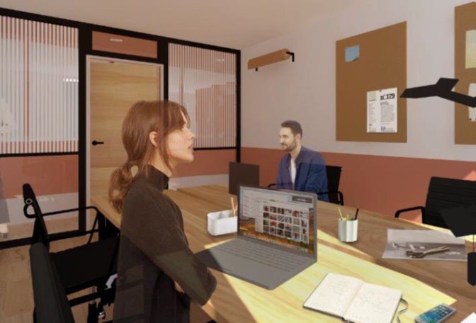 800 m² co-working offices for rent, Euroméditerranée Central Business District, Marseille