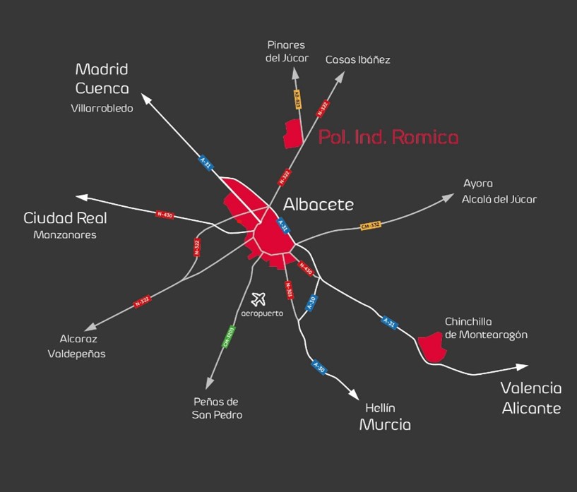 Business park in the province of Albacete, Castile-La Mancha
