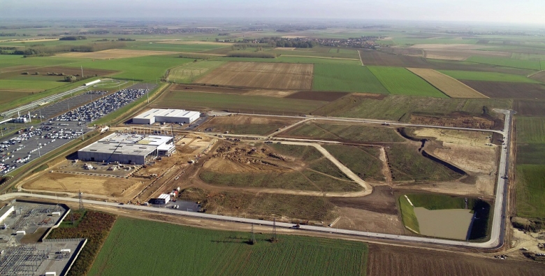 Industrial land on the Belgian border