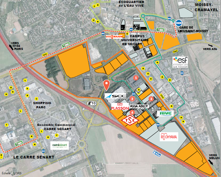 Industrial plots ranging from 4,000 to 90,000 m² for sale – Lieusaint – Seine-et-Marne (77) Île-de-France